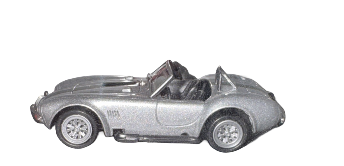 Malibu 00100 HO Scale Shelby Cobra 427 - Silver with Black Stripes