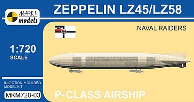 Mark I Models 1/720 Zeppelin LZ45/LZ58 Naval Raiders P-Class German Airship Model Kit