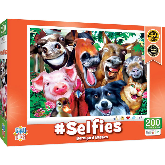 MasterPieces 11914 Selfies: Barnyard Besties Animals 200 Piece Puzzle