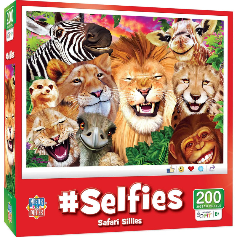 MasterPieces 11917 Selfies: Safari Sillies Animals 200 Piece Puzzle