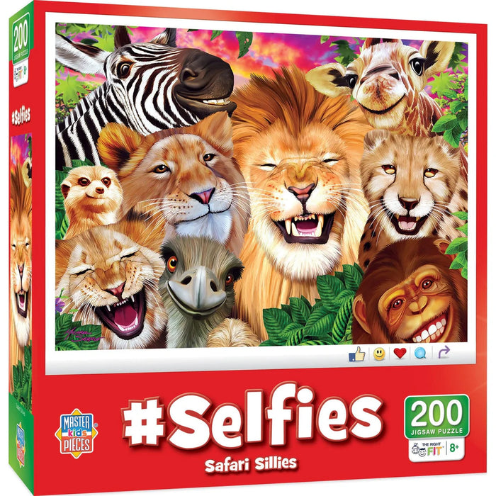 MasterPieces 11917 Selfies: Safari Sillies Animals 200 Piece Puzzle