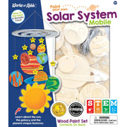 MasterPieces 22023 Paint Your Own: Solar System Mobile Wood Kit with Paint & Brush