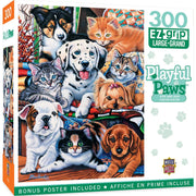MasterPieces 31366 Playful Paws: Hide & Seek Various Kittens & Puppies EzGrip 300 Piece Puzzle