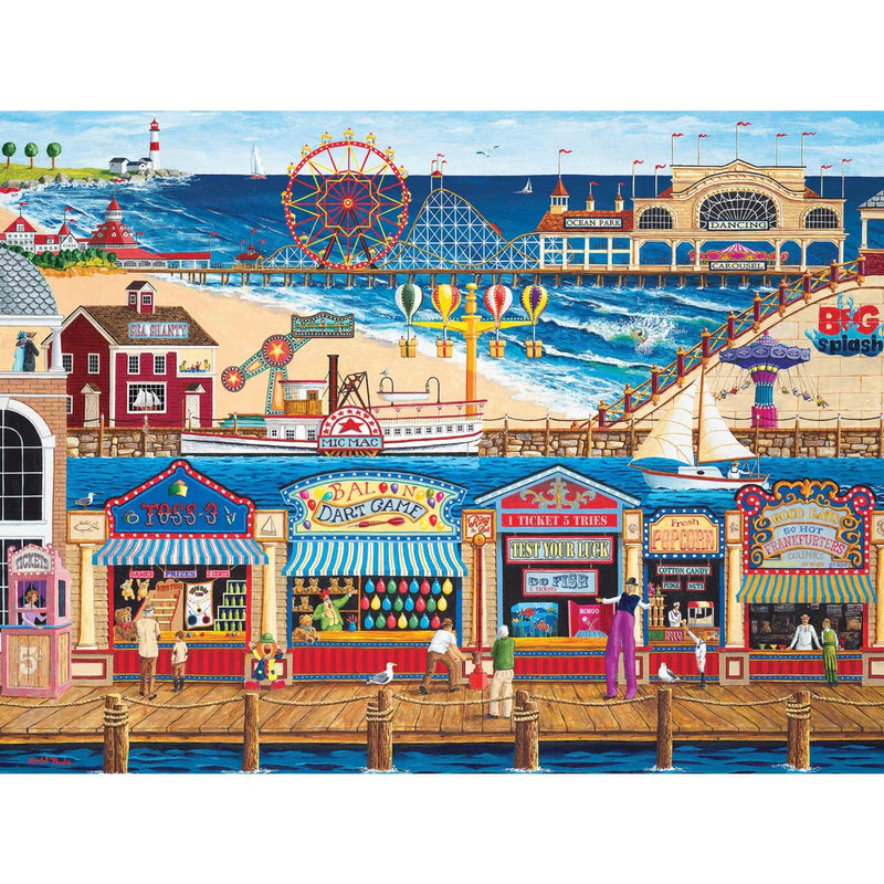 MasterPieces 31825 Family Time: Ocean Park (Shore Boardwalk) 400 Piece Puzzle