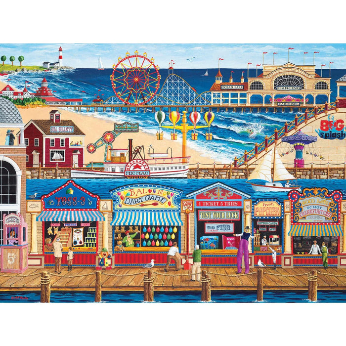 MasterPieces 31825 Family Time: Ocean Park (Shore Boardwalk) 400 Piece Puzzle