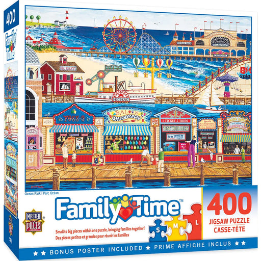 MasterPieces 31825 Family Time: Ocean Park (Shore Boardwalk) 400 Piece Puzzle