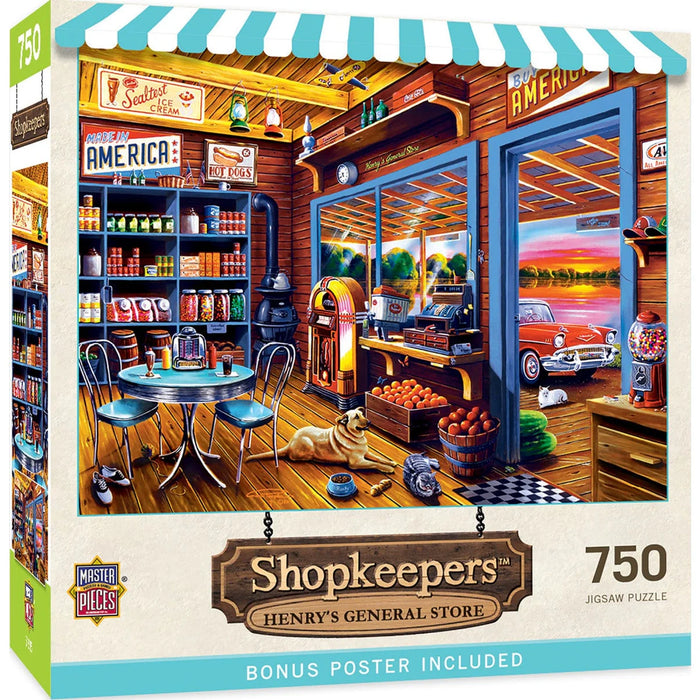 MasterPieces 31828 Shopkeepers: Henry's General Store 750 Piece Puzzle