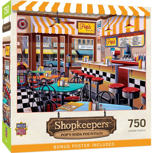 MasterPieces 31829 Shopkeepers: Pop's Soda Fountain 750 Piece Puzzle