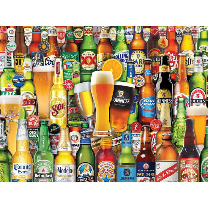 MasterPieces 31847 Trendz: Bottoms Up Beer Bottles Collage EzGrip 300 Piece Puzzle
