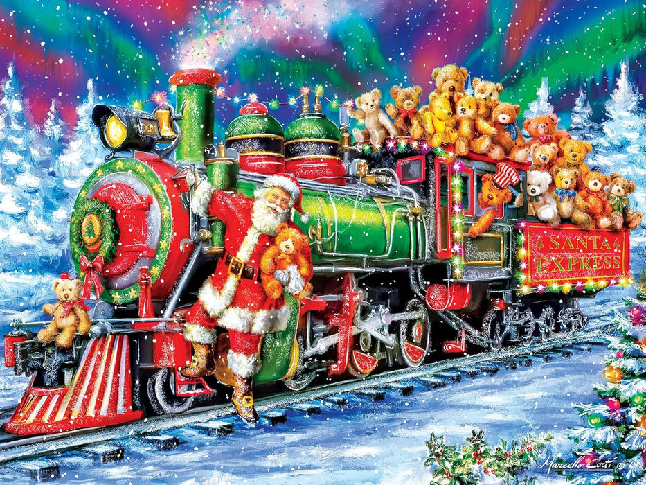 MasterPieces 31913 Christmas North Pole Delivery (Train & Santa) EzGrip 300 Piece Puzzle