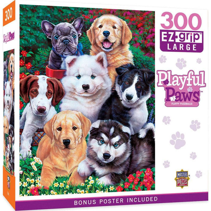 MasterPieces 31920 Playful Paws: Fluffy Fuzzballs Dogs EzGrip 300 Piece Puzzle