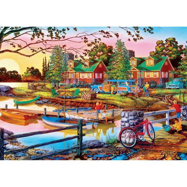 MasterPieces 31933 Country Escapes: Away From It All Cottage Retreat by Lake 550 Piece Puzzle