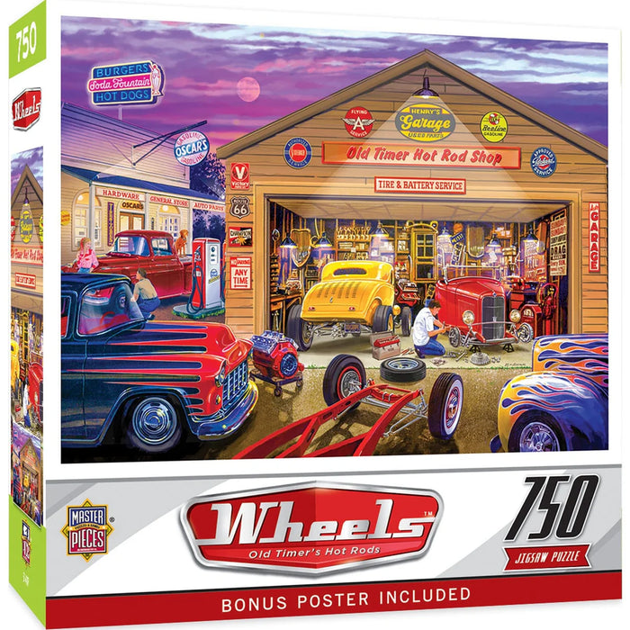 MasterPieces 32000 Wheels: Old Timer's Hot Rods 750 Piece Puzzle
