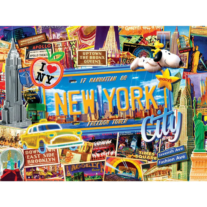MasterPieces 32026 Greetings From: New York City The Big Apple Collage 550 Piece Puzzle