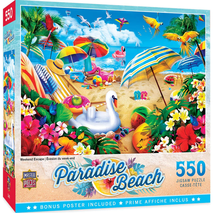MasterPieces 32120 Paradise Beach: Weekend Escape 550 Piece Puzzle