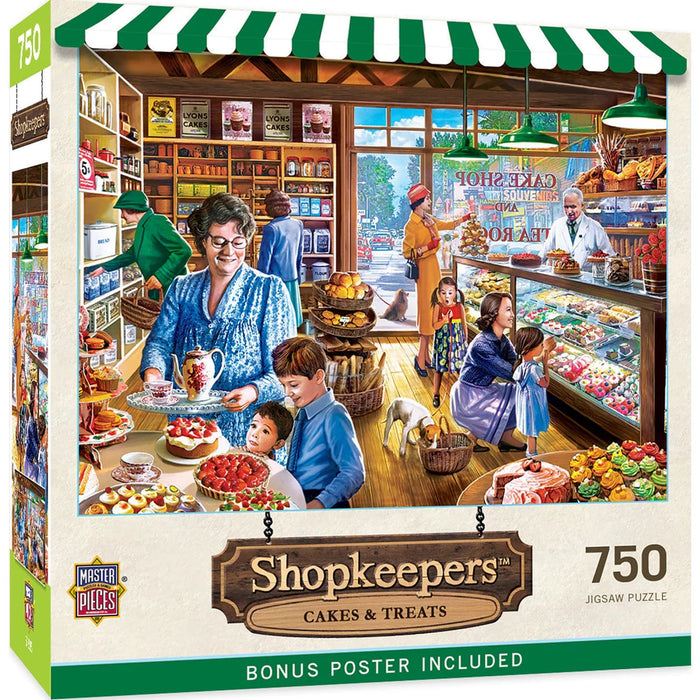 MasterPieces 32140 Shopkeepers: Cakes & Treats Store 750 Piece Puzzle