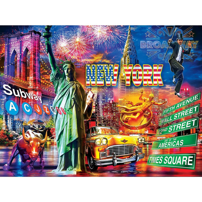 MasterPieces 32146 Greetings From: New York City Landmarks Collage 550 Piece Puzzle