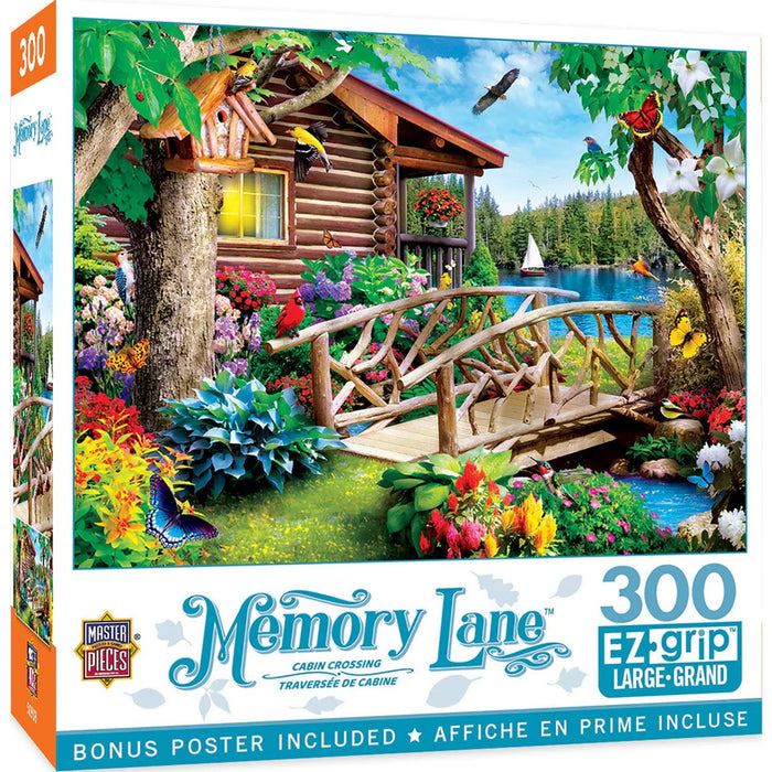 MasterPieces 32234 Memory Lane: Cabin Crossing EzGrip Puzzle 300 Piece Puzzle