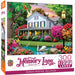MasterPieces 32235 Memory Lane: Twilight Flight (Birds, Pond, House) EzGrip Puzzle 300 Piece Puzzle