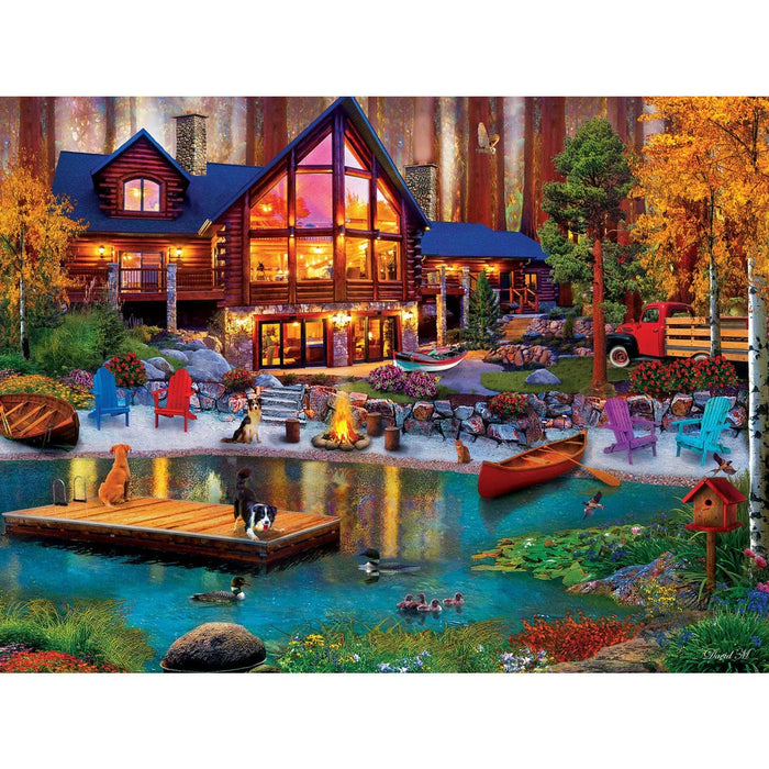 MasterPieces 32258 Lazy Days: Cabin in the Cove 750 Piece Puzzle