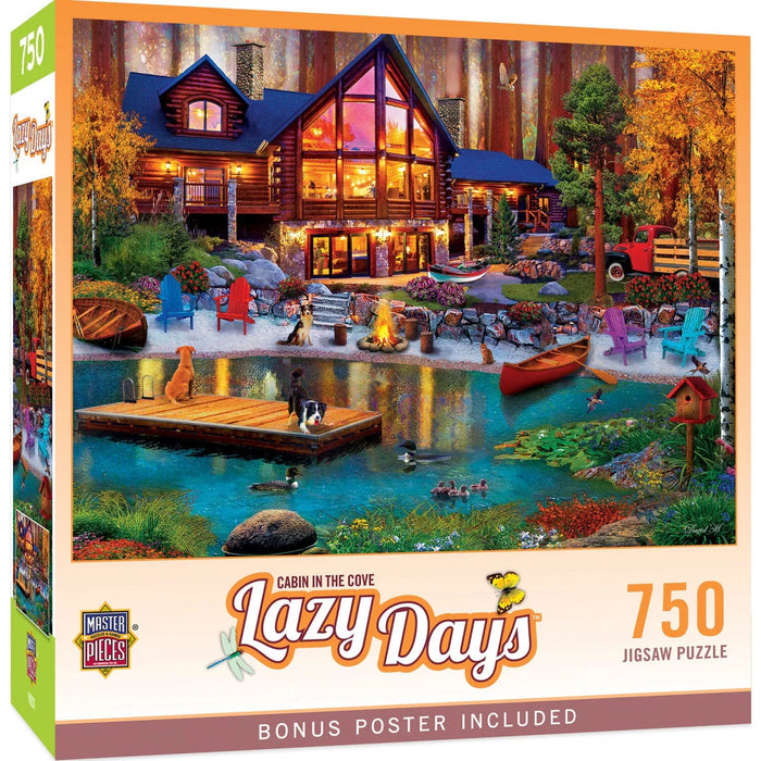 MasterPieces 32258 Lazy Days: Cabin in the Cove 750 Piece Puzzle