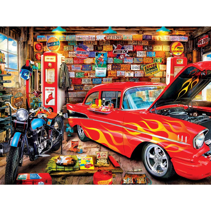 MasterPieces 32273 Wheels: Retro Garage 750 Piece Puzzle