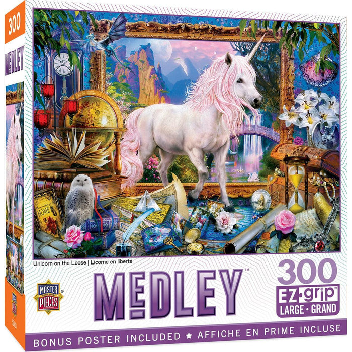 MasterPieces 32282 Medley: Unicorn on the Loose EzGrip 300 Piece Puzzle
