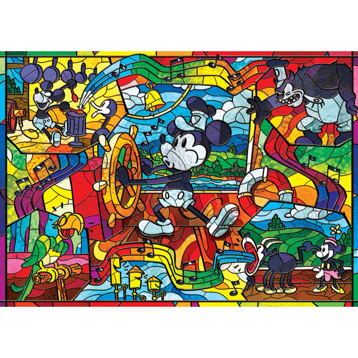 MasterPieces 32538 Stained Glass Classics: Steamboat Willie Mickey Mouse 500 Piece Puzzle