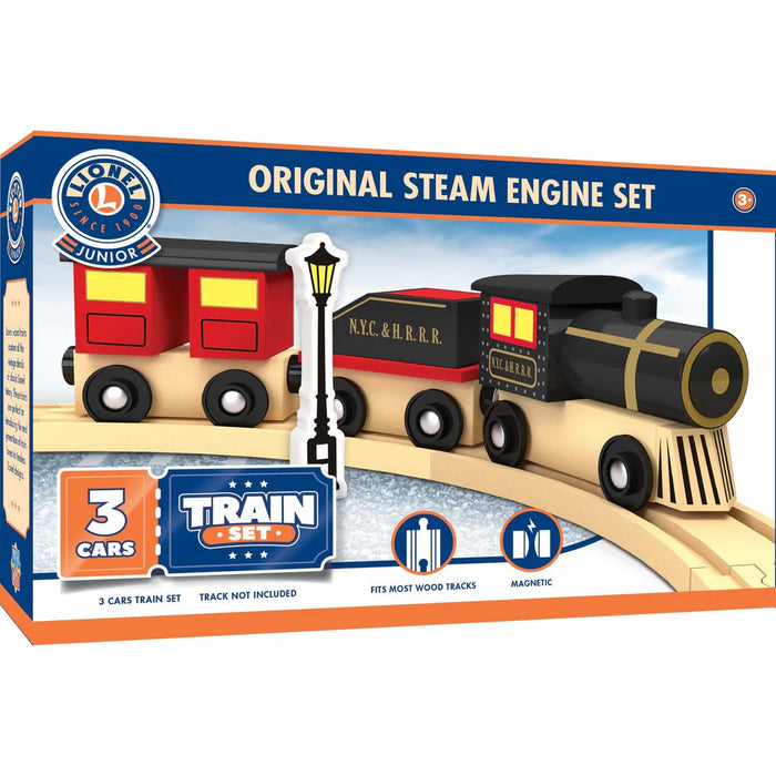 MasterPieces 42016 Lionel Original Steam Engine Wooden Train Cars Set (Track NOT Included)