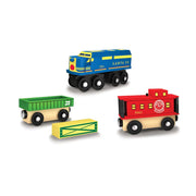 MasterPieces 42018 Lionel Santa Fe Cargo Wooden Train Cars Set (Track NOT Included)