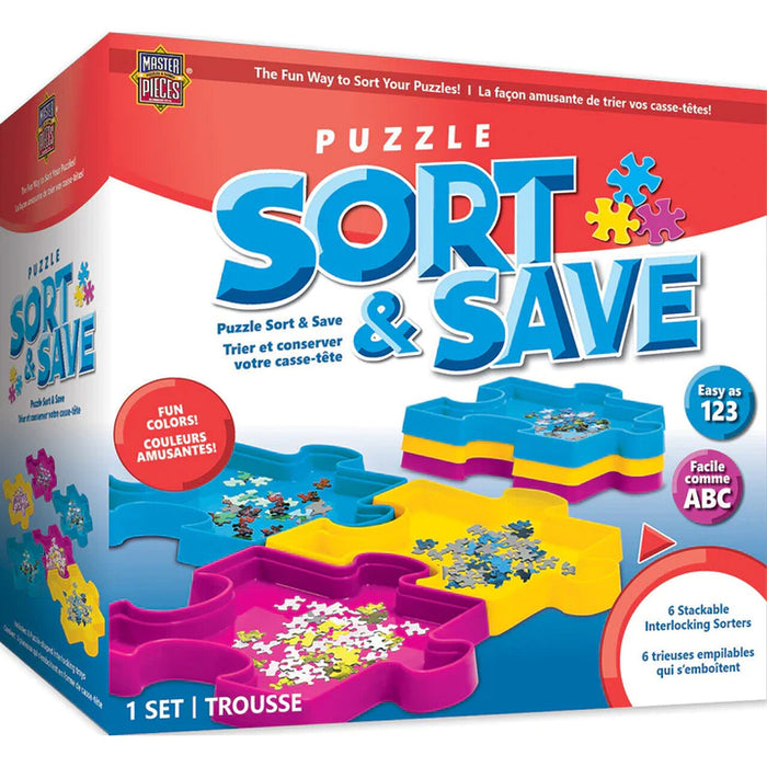 MasterPieces 51695 Puzzle Sort & Save Stackable Interlocking Trays (6 Pack)