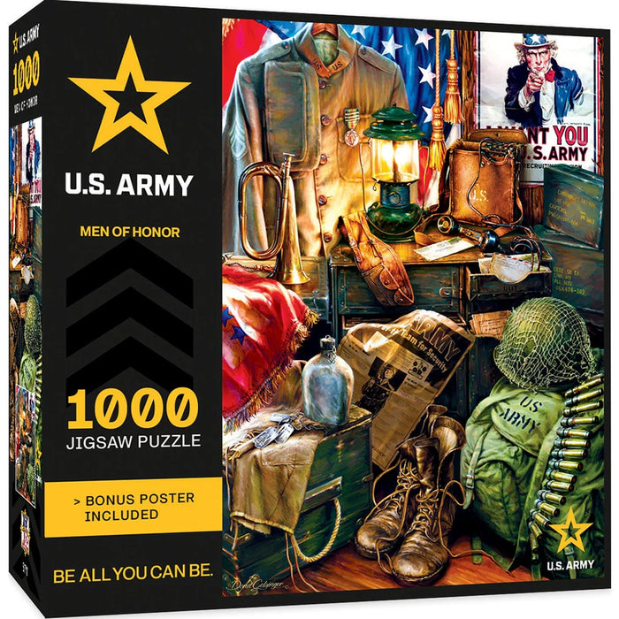 MasterPieces 71510 US Army: Men of Honor (Military Gear) 1000 Piece Puzzle