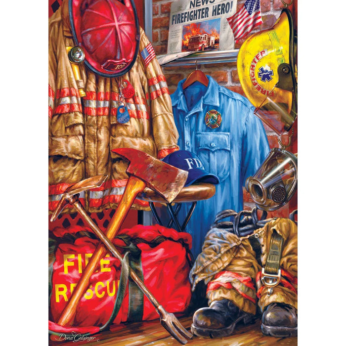 MasterPieces 71511 Hometown Heroes: Fire & Rescue Uniforms/Equipment 1000 Piece Puzzle