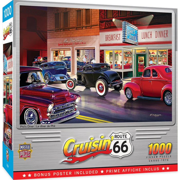 MasterPieces 71514 Cruisin Route 66: Phil's Diner 1000 Piece Puzzle