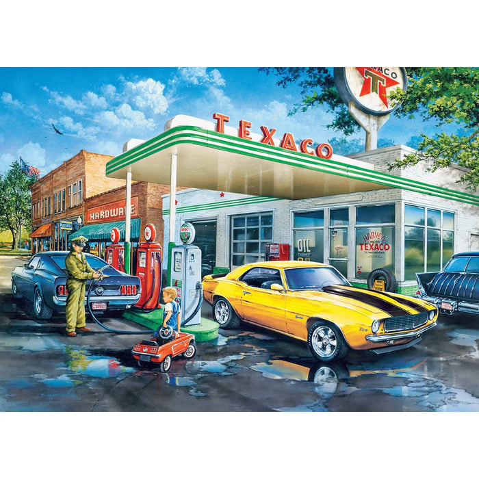 MasterPieces 71646 Childhood Dreams: Pop's Quick Shop Texaco Gas Station 1000 Piece Puzzle