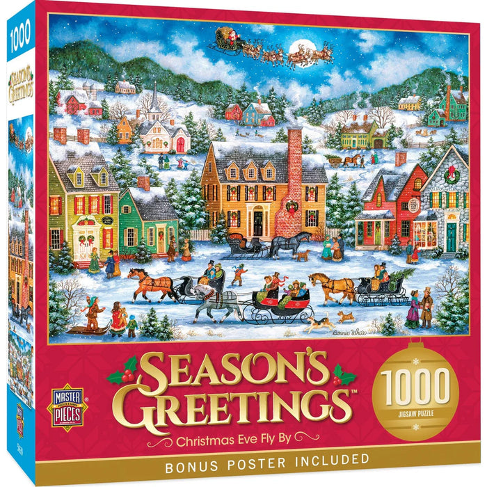 MasterPieces 71773 Season's Greeting: Christmas Eve Fly By 1000 Piece Puzzle