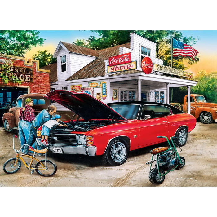 MasterPieces 71812 Childhood Dreams: Getting Dirty Fixing Car Engine 1000 Piece Puzzle