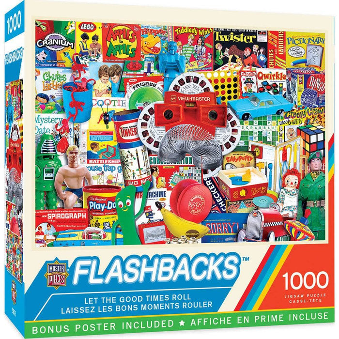 MasterPieces 71831 Flashbacks: Let the Good Times Roll Vintage Toys Collage 1000 Piece Puzzle