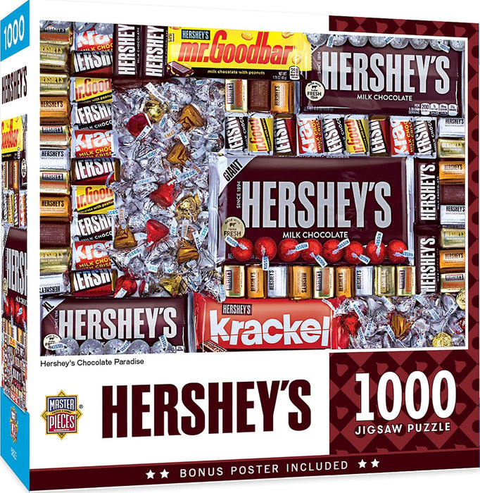 MasterPieces 71911 Hershey: Hershey's Chocolate Paradise Candy Collage 1000 Piece Puzzle