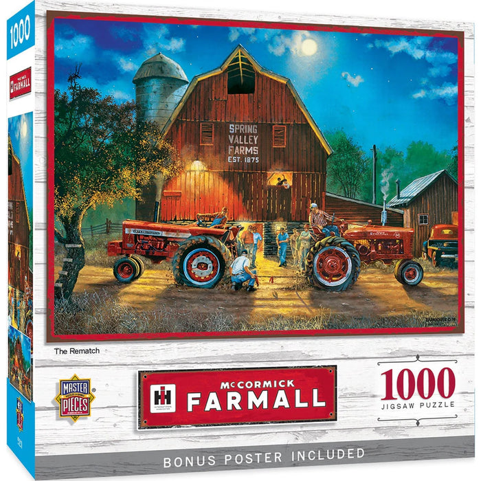 MasterPieces 71929 Farmall: The Rematch Tractors Pull Farm Scene 1000 Piece Puzzle