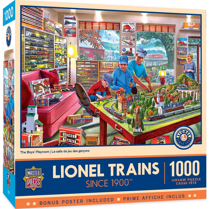 MasterPieces 72032 Lionel: The Boy's Playroom with Trains 1000 Piece Puzzle