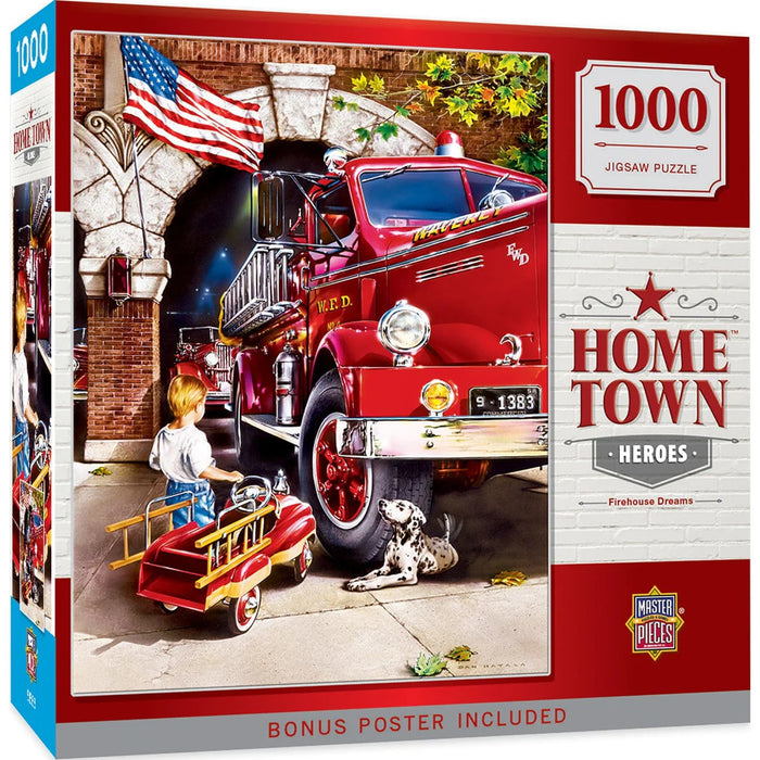 MasterPieces 72066 Hometown Heroes: Firehouse Dreams 1000 Piece Puzzle