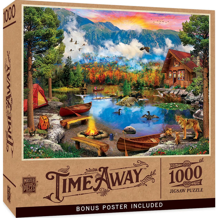 MasterPieces 72130 Time Away: Sunset Canoe on Lake Puzzle 1000 Piece Puzzle