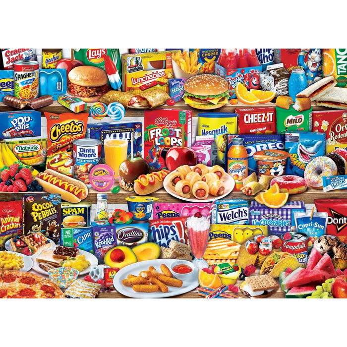 MasterPieces 72140 Flashbacks: Kids Favorite Foods Collage 1000 Piece Puzzle