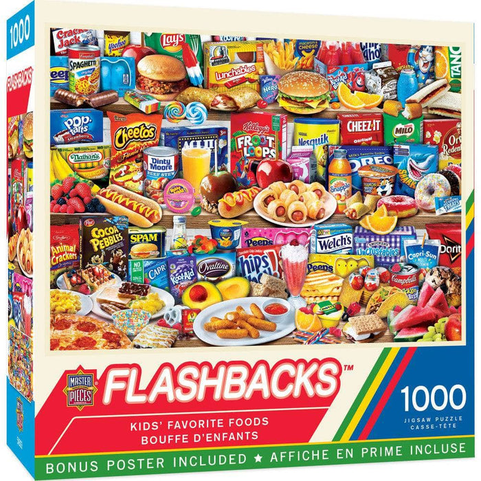 MasterPieces 72140 Flashbacks: Kids Favorite Foods Collage 1000 Piece Puzzle