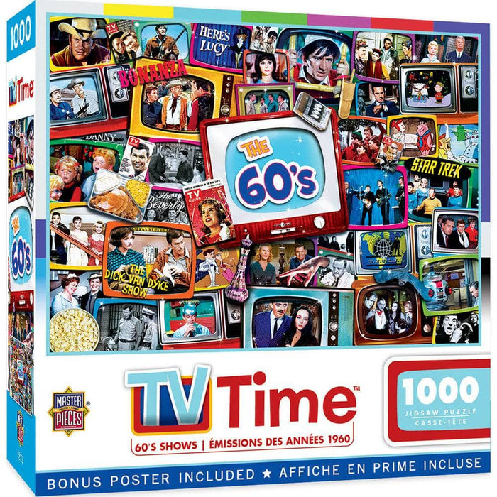 MasterPieces 72155 TV Time: 1960s Shows Collage 1000 Piece Puzzle