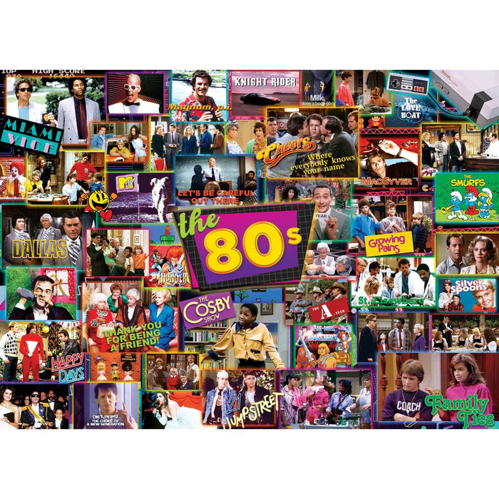 MasterPieces 72157 TV Time: 1980s Shows Collage 1000 Piece Puzzle