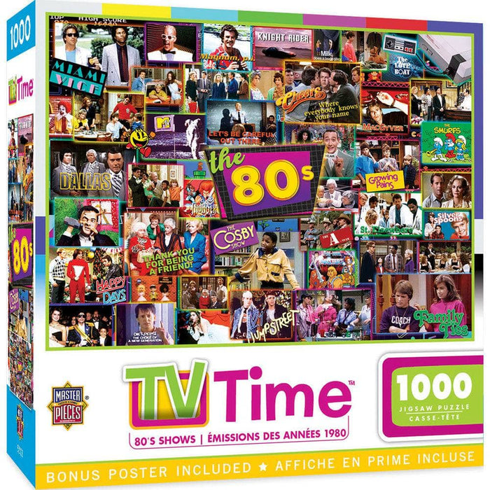 MasterPieces 72157 TV Time: 1980s Shows Collage 1000 Piece Puzzle