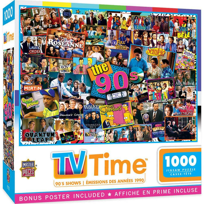 MasterPieces 72158 TV Time: 1990s Shows Collage 1000 Piece Puzzle