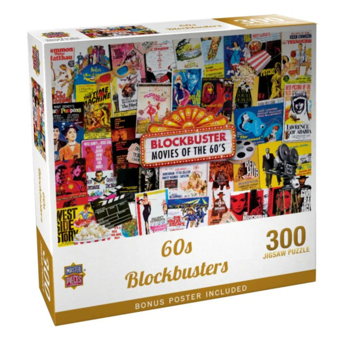 MasterPieces 72201 Blockbuster Movies: 1960s Collage Puzzle 1000 Piece Puzzle